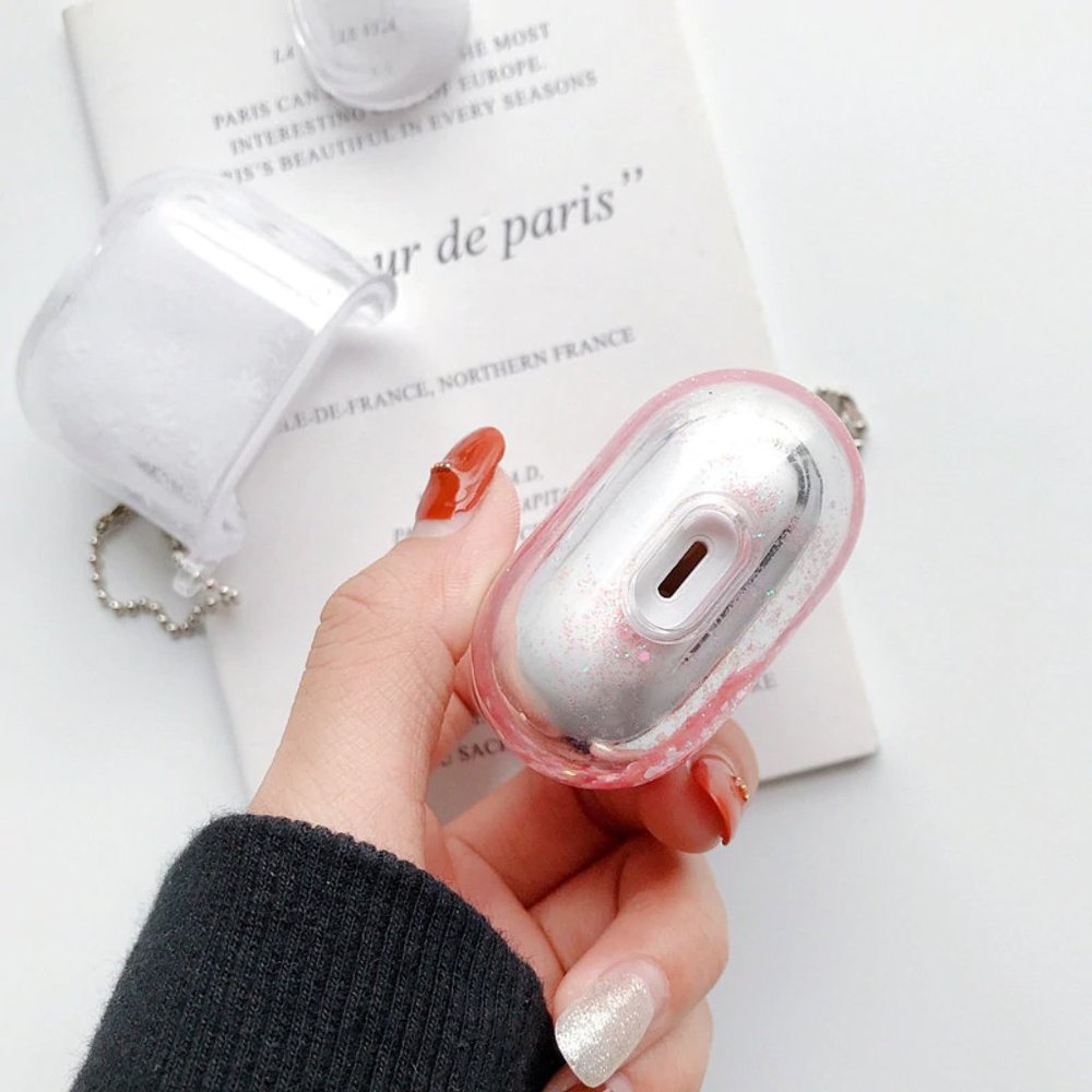 Glitter Liquid Quick Sand Airpods 1 2 Pro case - Picture 8 of 14